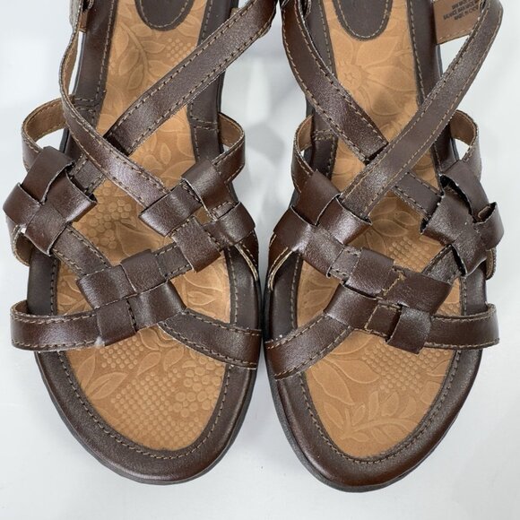 BOC Born Concept Kesia Strappy Brown Vegan Leather Open Toe Slingback Sandals 9M - Picture 9 of 14